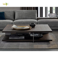 Meuble de salon au citron, table d'appoint carrée en acier inoxydable, table à thé
