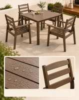 Amerikanischer Stil HDPE Garten-Essgruppe Outdoor-Möbel Terrassen-Sofa Kunststoffstühle für Balkon, Innenhof und Park