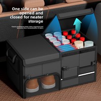 Boîte de rangement pliable en tissu Oxford pour bagages, cargaison, voyage, voiture, coffre, organisateur pour voitures, SUV et camions, grande capacité, 8 à 11 compartiments