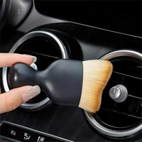 Brosses de nettoyage souples en poils synthétiques pour aérateurs intérieurs de voiture, brosse à poils synthétiques pour fentes de tableau de bord, kit de détaillage automobile
