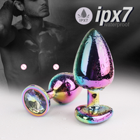 Ensemble BDSM SM, plug anal en métal lisse, bijoux en cristal, jouet sexuel pour adultes, plug anal en silicone, plug anal en acier inoxydable