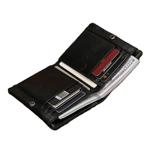 Portafoglio Vintage da uomo di lusso in vera pelle nera RFID blocco di <span class=keywords><strong>grandi</strong></span> <span class=keywords><strong>dimensioni</strong></span> portamonete per uomo <span class=keywords><strong>portafogli</strong></span> e borsellini in pelle - Product Image 3