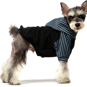 Wool hooded sweatshirt for dog, polyester jersey striped wool <strong>mongola</strong>, dog clothes, autumn and winter - Product Image 4