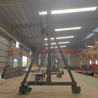 Grue à portique électrique rotative tout-terrain de 2 tonnes pour le chargement/déchargement en usine et sur chantier (Nouveau)