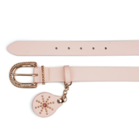 Ceinture en similicuir avec breloque cloutée de strass, vente en gros, ceinture en cuir PU style western avec boucle torsadée dorée
