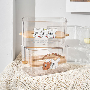 Popular Cute Household Plastic Tissue Box Carton Desktop Seal Wet Tissue Storage Box