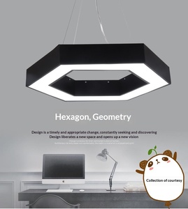 Luminaire suspendu <span class=keywords><strong>de</strong></span> bureau LED avec raccordement sans soudure, <span class=keywords><strong>forme</strong></span> hexagonale, matériau PC, commande par bouton, durée <span class=keywords><strong>de</strong></span> vie <span class=keywords><strong>de</strong></span> 50 000 <span class=keywords><strong>heures</strong></span> - Product Image 5