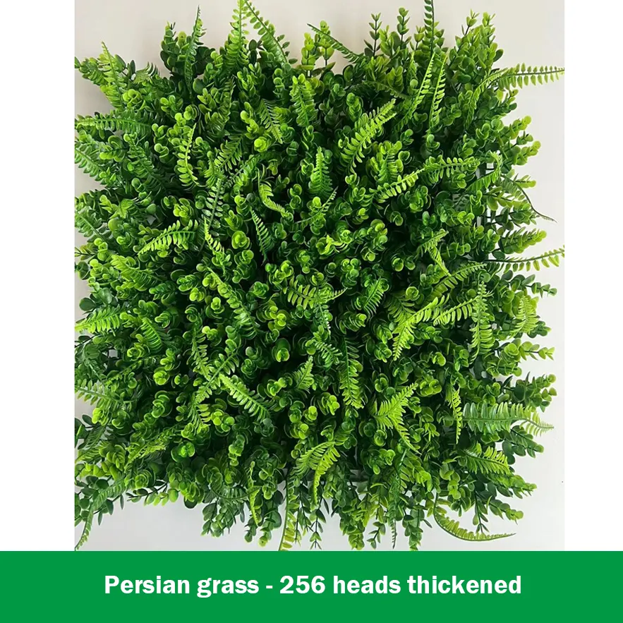 Outdoor Fake Artificial Foliages Grass Plant Lawn Boxwood Green Hedges Panels Grass Wall Fence Panel