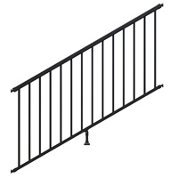 Système de garde-corps modulaire en aluminium moderne BH populaire, garde-corps d'escalier à piquets robuste, monté au sol, 36 pouces de haut, multicolore, garantie à vie