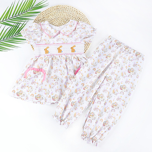 <span class=keywords><strong>Abbigliamento</strong></span> per Ragazze Adolescenti Certificato CPC Puresun, Vestiti Natalizi Smock per Bambini con Tasca a Cuore - Product Image 3