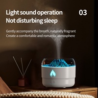 Diffuseur d'huiles essentielles Volcano Flame, humidificateur ultrasonique, diffuseur d'arômes portable, diffuseur d'aromathérapie, lumière LED 7 couleurs
