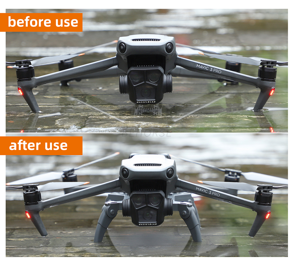 Tren De Aterrizaje Plegable Para DJI Mavic 3 Pro – Protector De Piernas De 3 Cm, Ligero Y Fácil De Instalar