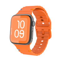Bracelet de montre en silicone sport à motif ondulé pour Watch Ultra9876543210 Generation SE