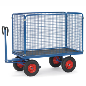 Chariot de transport de bûches et de bois de chauffage au design européen classique, capacité de chargement personnalisable, construction robuste en bois avec 4 roues - Product Image 2