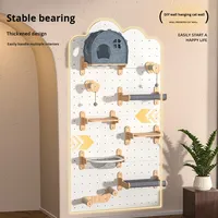 Cadre d'escalade pour chat mural à 5 niveaux de style pastoral écologique transfrontalier toutes saisons planche de bois perforée 40x60cm animal de compagnie