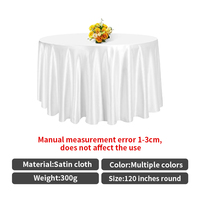 Nappe ronde en satin personnalisée, imprimée, blanche, de luxe, pour mariage, fête, banquet