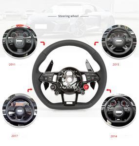 <span class=keywords><strong>Volante</strong></span> de cuero completo para Audi R8 Tt Ttrs <span class=keywords><strong>A4</strong></span> A5 A6 A7 A8 Q2 Q3 Q8 <span class=keywords><strong>B5</strong></span> B6 B7 B8 B9 C5 C8 D3 D4 Rs Rs3 Rs4 Rs5 Rs6 Rs7 - Product Image 6