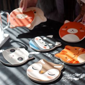 Dessous <span class=keywords><strong>de</strong></span> verre en Diatomite d'animaux, dessin animé mignon, dessous d'eau - Product Image 5