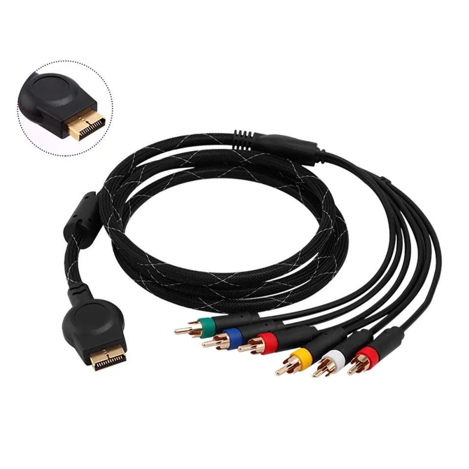 Kabel AV kabel untuk PS2 Multi Out komponen RCA konektor kabel untuk  PS2/PS3 Audio Video kabel komposit