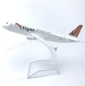 Металлическая модель самолета 16 см, Сингапур Tigerair Airways A320, модель самолета aibus Boeing 320 авиационный сувенир