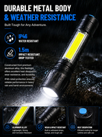 Mini lampes de poche EDC et torches, lampe torche haute luminosité, lampe torche tactique en aluminium durable à LED pour les tâches extérieures et les situations d'urgence