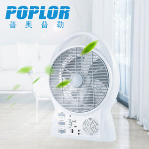 Solar Fan 8 Inch With Bluetooth <b>Speaker</b> <b>Led</b> Light Ac Dc Charging - Product Image 2