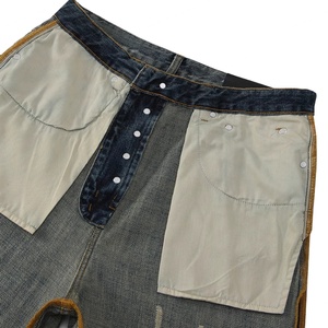 Wholesale Customized Light Blue Baggy <b>Flared</b> <b>Jeans</b> Men Spring Splash-Ink Design Distressed Denim Hip Hop Streetwear Men's <b>Jeans</b> - Product Image 4