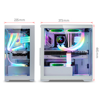 SNOWMAN - Caja de PC de Torre Completa para Juegos, Caja de Ordenador de Escritorio, Vidrio Templado, Caja de PC ATX para Gamers