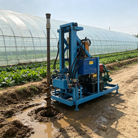 Petite foreuse de puits d'eau pour puits de bosse de protection contre le vent, avec système de sablage pour le traitement du sol de bosse, destinée à la forage de puits agricoles