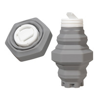 Bouteille d'eau pliable écologique à double paroi thermo personnalisable pour la salle de sport avec boisson en plastique PP résistant à l'eau bouillante