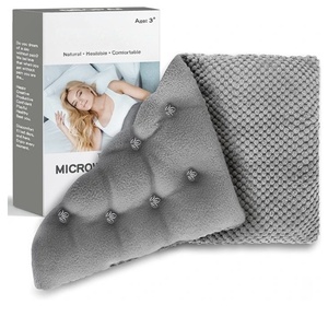 微波炉加热垫 15"x9"，带重量的米豆袋热敷包，用于缓解抽筋、颈部、肩部、背部肌肉关节疼痛 - Product Image 1