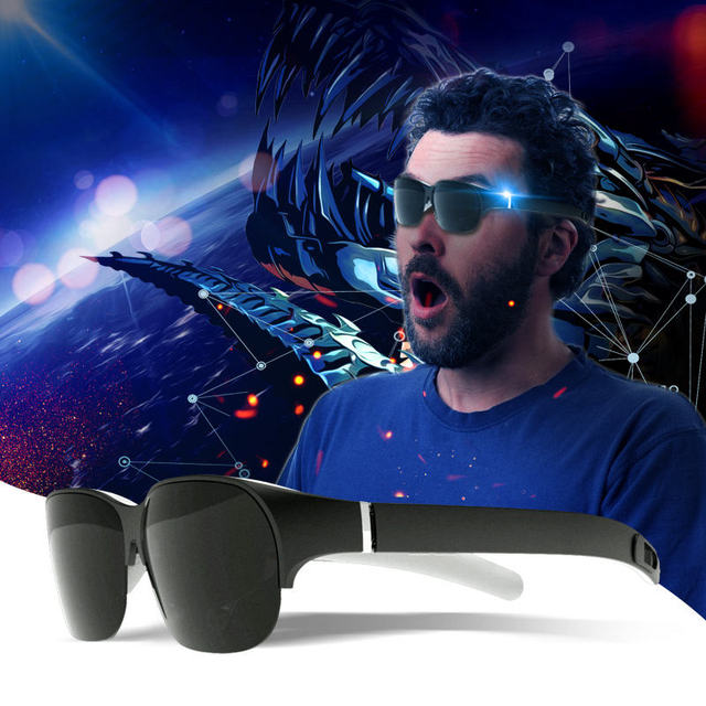 Giant Screen for Smart 4K Polarized VR/AR Glasses with 50"-80" Virtual Display Projector Compatible