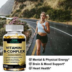 OEM massima forza vitamina <span class=keywords><strong>B</strong></span> complessi <span class=keywords><strong>capsule</strong></span> molli, coenzima Q10 e vitamina C integratori per il supporto del metabolismo energetico - Product Image 4