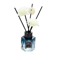 Flacon diffuseur de parfum hexagonal transparent avec couvercle, 50 ml et 120 ml, pour huiles essentielles et arômes