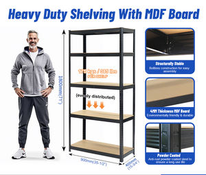 סופרמרקט & בית אחסון מתכת ללא מדפה תעשייתי אחסון כלי מדף מדפים ברזל - Product Image 6