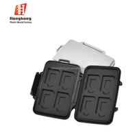 HH H133 Support de Carte Micro SD TF SIM en Métal Mince Personnalisé par Moulage par Injection, Plateau Portable en EVA, Rangement Professionnel Multi-Mémoire en PP