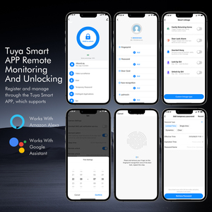 กุญแจล็อคประตูกระจกอัจฉริยะ Tuya พร้อมระบบสแกนลายนิ้วมือ เชื่อมต่อบลูทูธ รุ่น KX M10 - Product Image 4