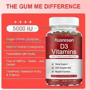Ausreson OEM Etiqueta Privada niños multivitaminas gomitas C vitamina <span class=keywords><strong>K</strong></span> B12 suplementos vitaminas D3 suplemento para niños - Product Image 2