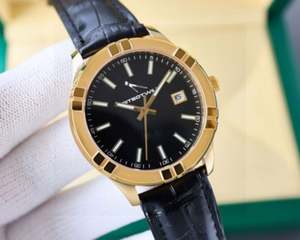 Reloj Mecánico Automático Elegante de Negocios para Hombre, con Correa de Cuero de Lujo, Esfera Simple y Bisel Dorado - Product Image 6