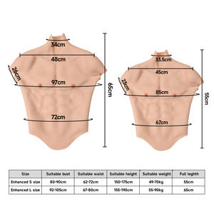 Artificial fuerte Abdominal Artificial simulación pecho músculos vientre seis paquete silicona músculo traje Cosplay <span class=keywords><strong>Anime</strong></span> músculo traje - Product Image 3