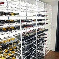 Vitrine en acrylique rétroéclairée à éclairage LED moderne personnalisée étagère flottante transparente pour le vin et les liqueurs unité de stockage Pmma
