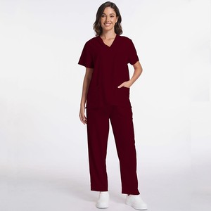 Uniforme <span class=keywords><strong>de</strong></span> <span class=keywords><strong>Enfermera</strong></span> Resistente a la Suciedad, Color Negro, <span class=keywords><strong>Precio</strong></span> al por Mayor, Fábrica <span class=keywords><strong>de</strong></span> Origen, Uniforme Médico Elástico en 4 Direcciones - Product Image 2