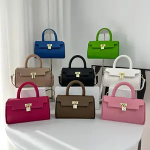 Kazze Women Vintage Shoulder Bag Advanced Texture Simple Handbag Fashion Trend Crossbody Bag Creative Design Small Square Bag
