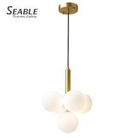 Moderne décoratif nordique maison hôtel luminaire d'intérieur de mariage boule pendentif lumière