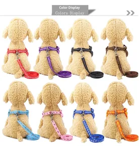 Harness Hewan Peliharaan Merek CAY Bahan Nilon dengan Bantalan, Pola Cetak, Pita, Perlengkapan Jalan-Jalan Anjing Kucing yang Modis, Anti-Ledakan, dan Tahan Tarikan - Product Image 3