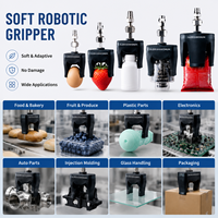 Pince robotique souple à double mâchoire avec assistance par aspiration, puissance 0W, pour la manipulation d'aliments, de plastiques, d'électroniques et de pièces automobiles