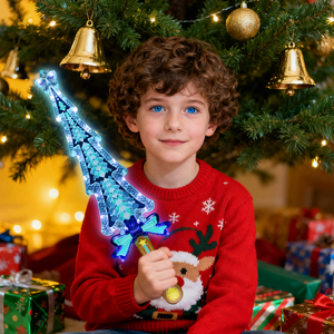 Épée de Noël en plastique LED de 23 pouces avec cristaux, pour adultes et enfants, fournitures de fête, jouets lumineux durables pour la décoration de la maison/du club en période des fêtes - Product Image 4