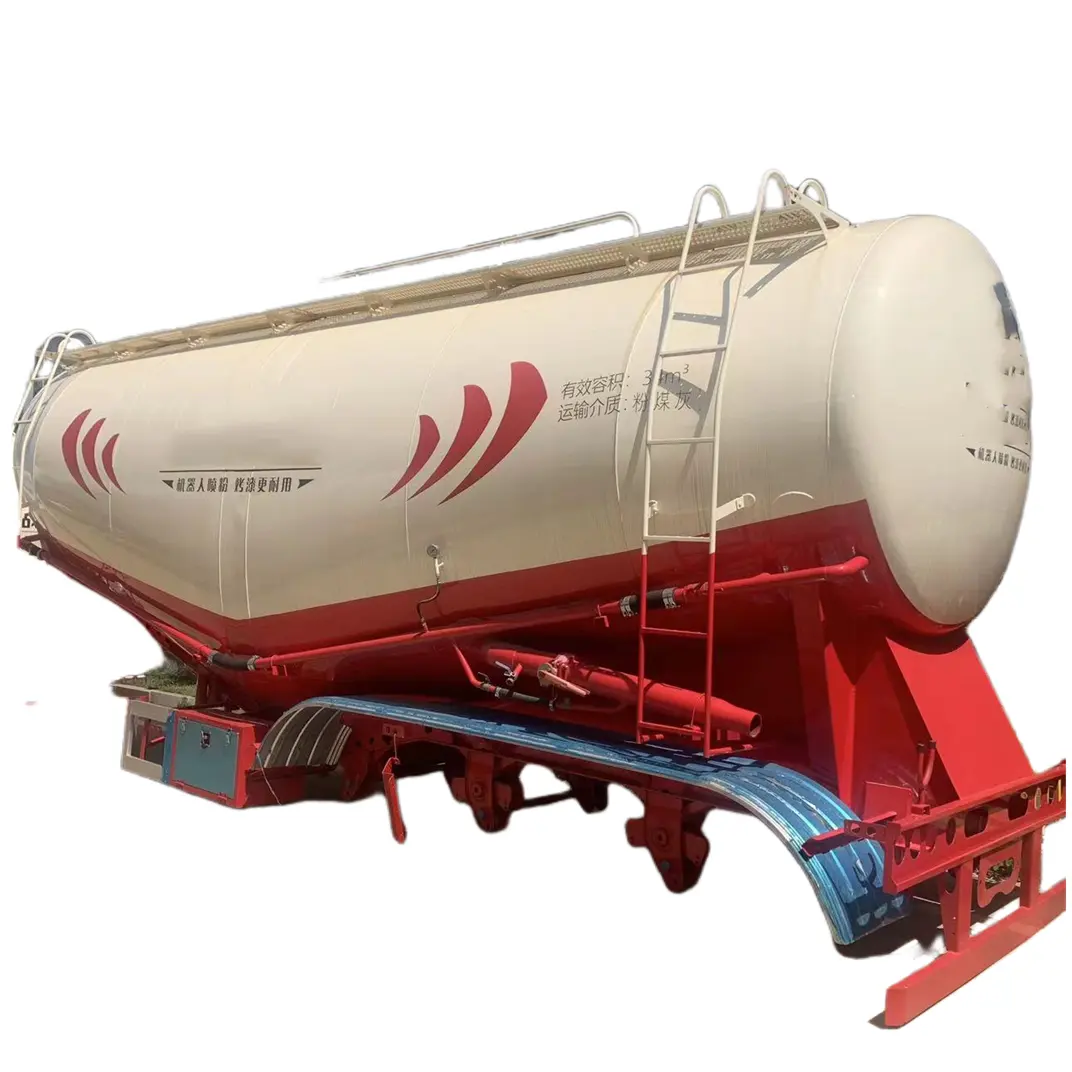 3 axles Cargo Powder Tanker Truck Carrier Cimc Bulk Cement semi trailer For Sale