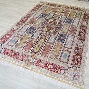 183x274cm Garden Design Tapis afghans en soie faits à la main persans à vendre - Product Image 3