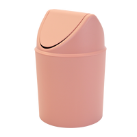 Poubelle DONDOLINA italienne à couvercle roulant 6L en PP rose, couvercles saturés, cylindrique, minimaliste, avec couvercle rabattable, pour la cuisine et la maison